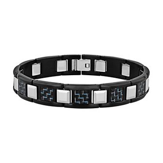 Men's Jewelry Nation Stainless Steel Fiber Bracelet