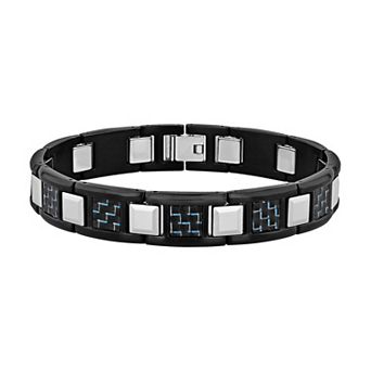Men's Jewelry Nation Stainless Steel Fiber Bracelet