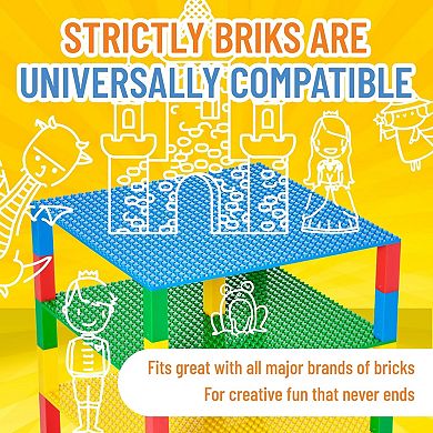 Stackable 10x10 Inch Brik Tower - Multicolor - 34 Pc