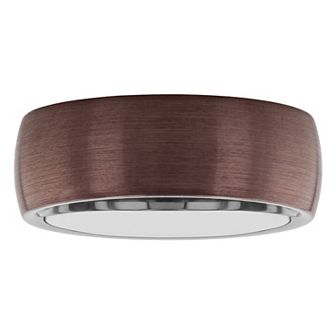 Men's Jewelry Nation Tantalum Bronze Ion Plated Domed Band