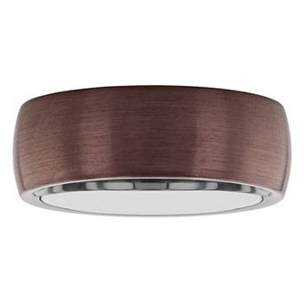 Men's Jewelry Nation Tantalum Bronze Ion Plated Domed Band