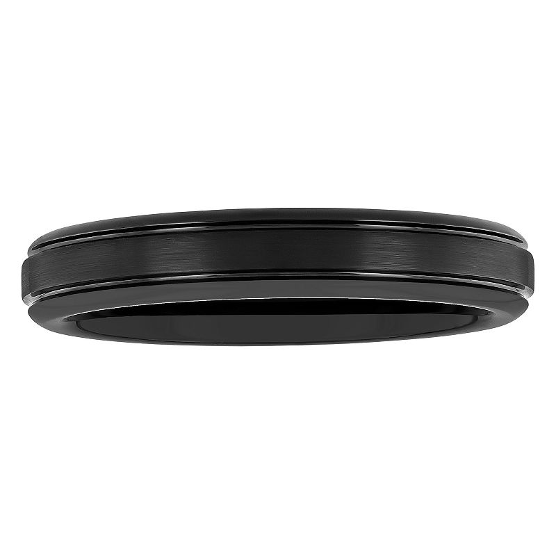 Men's Jewelry Nation Tantalum Black Ion Plated Fashion Wedding Band, Size: 10