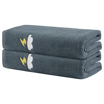 Absorbent 2 Pack Bath Towels Set, Quick Dry And Low Linting Towels For Bathroom, Gym, Pool
