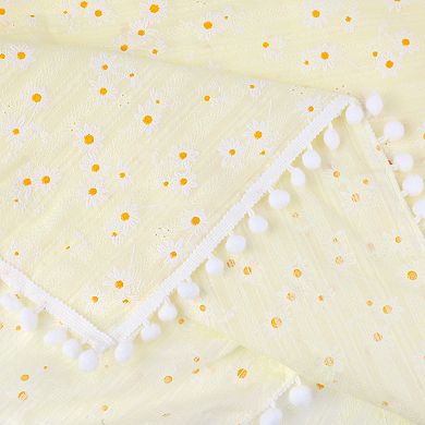 Cotton Tablecloth Soft Table Cover With Tassels For Kitchen Dining Room 39" X 55"