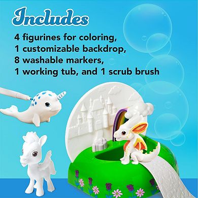 Paint Wash Recolor Craft Kit, Rainbow Falls Dip 'n Doodle Scribble Set