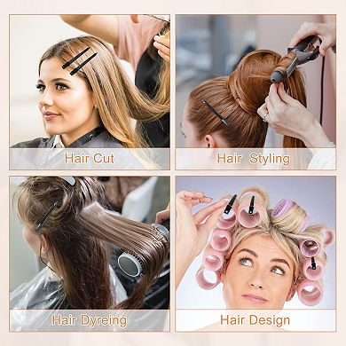 12 Pcs Metal Durk Bill Hair Clip Non-slip 3.54"x0.59" For Hair Styling