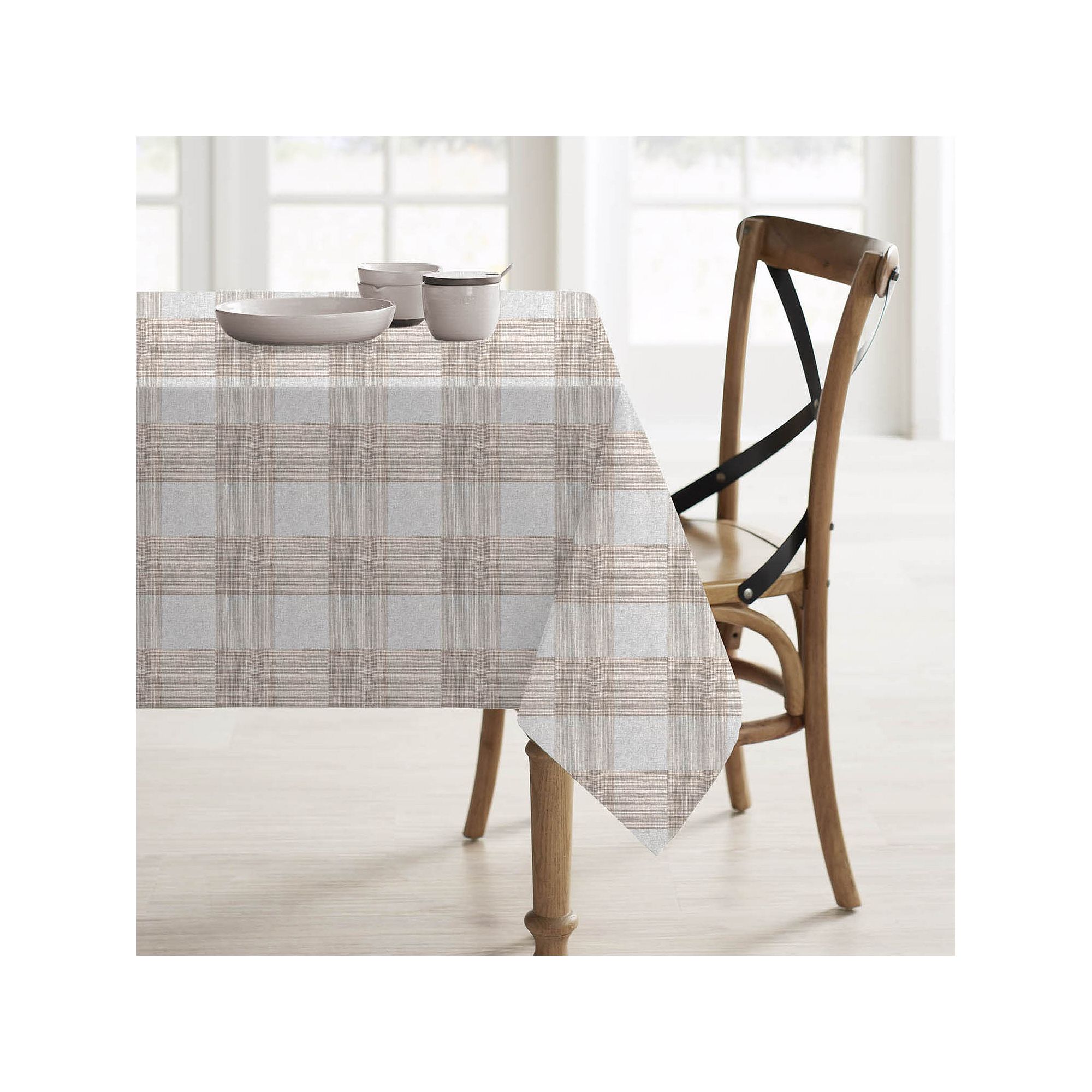 Mingle & Co. Large Check Woven Tablecloth, Warm