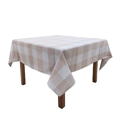 Mingle & Co. Large Check Woven Tablecloth