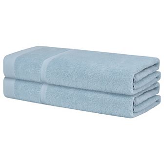Medium Cotton 2 Pack Bath Towels, Highly Absorbent Quick Dry & Lightweight Towels For Bathroom