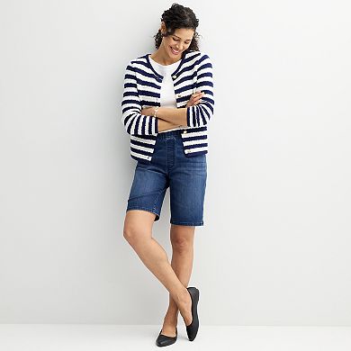 Women's Croft & Barrow® Modern Denim Pull-On Bermuda Shorts