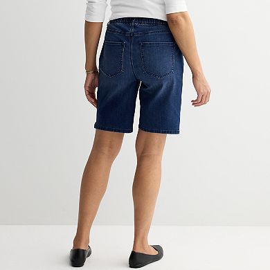Women's Croft & Barrow® Modern Denim Pull-On Bermuda Shorts