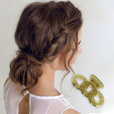 Classic Transparent Plastic Hairpin Hairdo Clip 1 Pcs