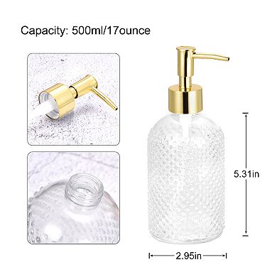 Soap Dispensers Set Glass Dish Hand Soap Dispenser With Pump