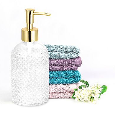 Soap Dispensers Set Glass Dish Hand Soap Dispenser With Pump