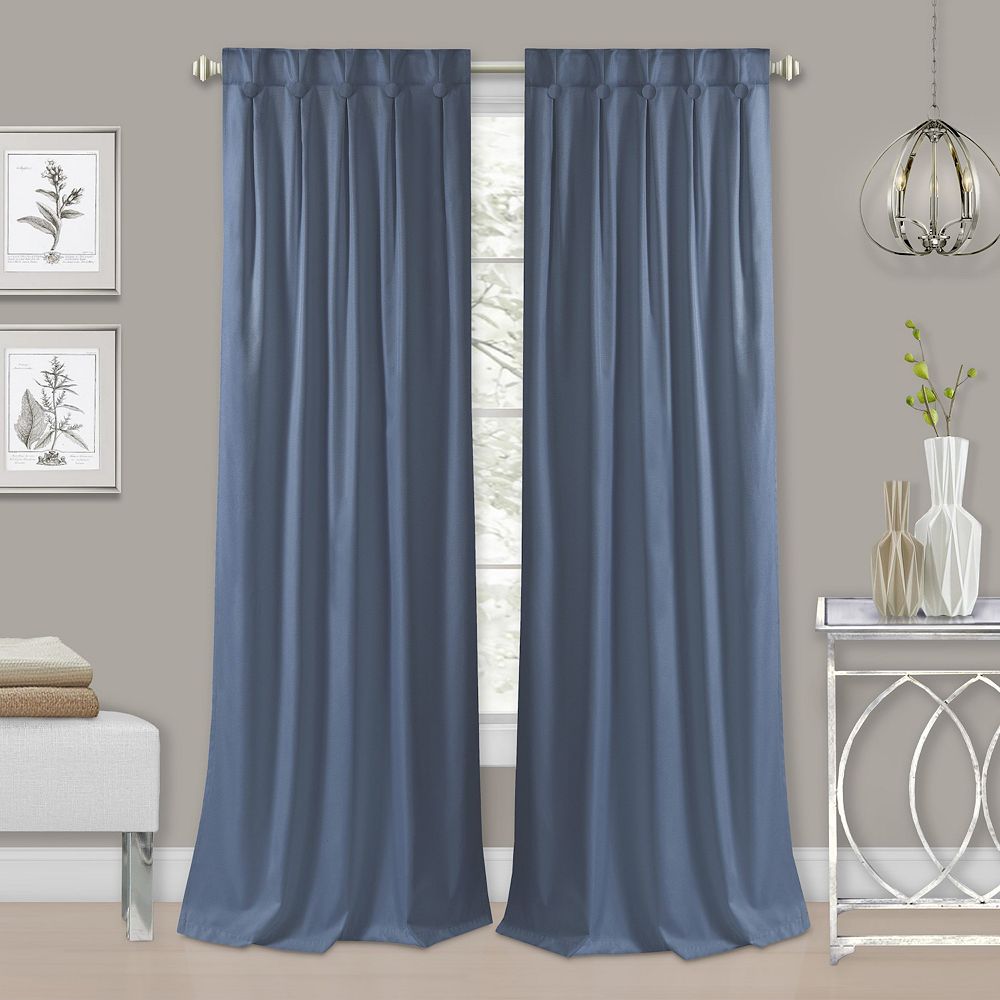 Achim Grant Back Tab Button Blackout Curtain Panel