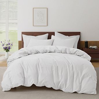 Unikome 100% Cotton Duvet Cover Set - Soft, Breathable, And Durable Bedding For A Comfortable Sleep