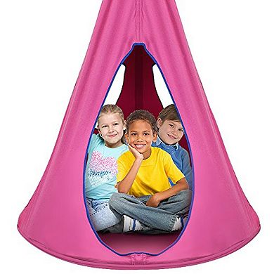 Sorbus Pink Nest Swing - Tree Tent Swing for Kids