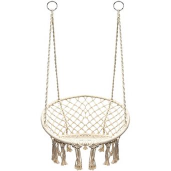 Sorbus Macrame Hanging Hammock Swing Chair