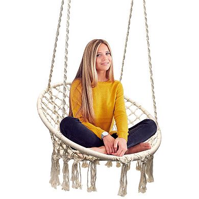 Sorbus Macrame Hanging Hammock Swing Chair