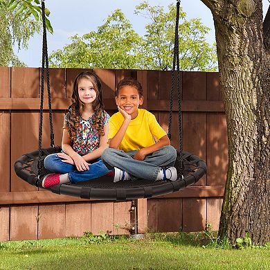 Sorbus Fabric Spinner Kids Play Swing 40" Diameter - Black