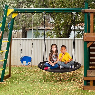 Sorbus Fabric Spinner Kids Play Swing 40" Diameter - Black