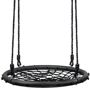 Sorbus Fabric Web Kids Play Spinner Swing 24" Diameter - Black