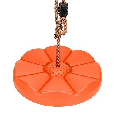 Sorbus Disc Seat Swing - Outdoor Swing, Orange