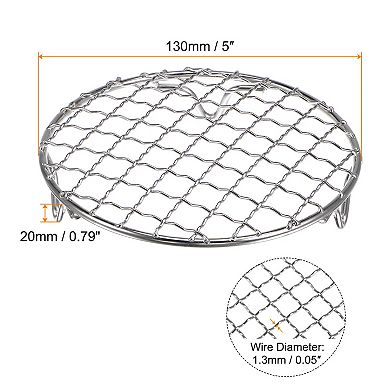 Round Cooking Rack 5" 201 Stainless Steel Barbecue Grill With 20mm Legs