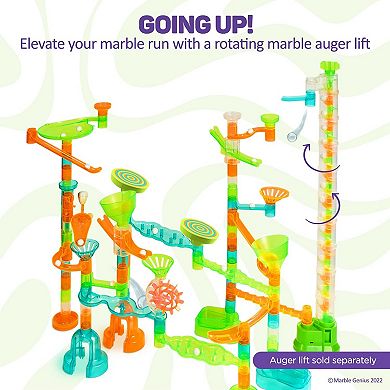 Auger Lift Extension: Marble Run Auger Accessory Set - Neon