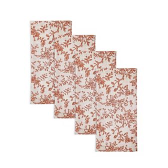 Mingle & Co. 4-Pack Floral Napkin Set