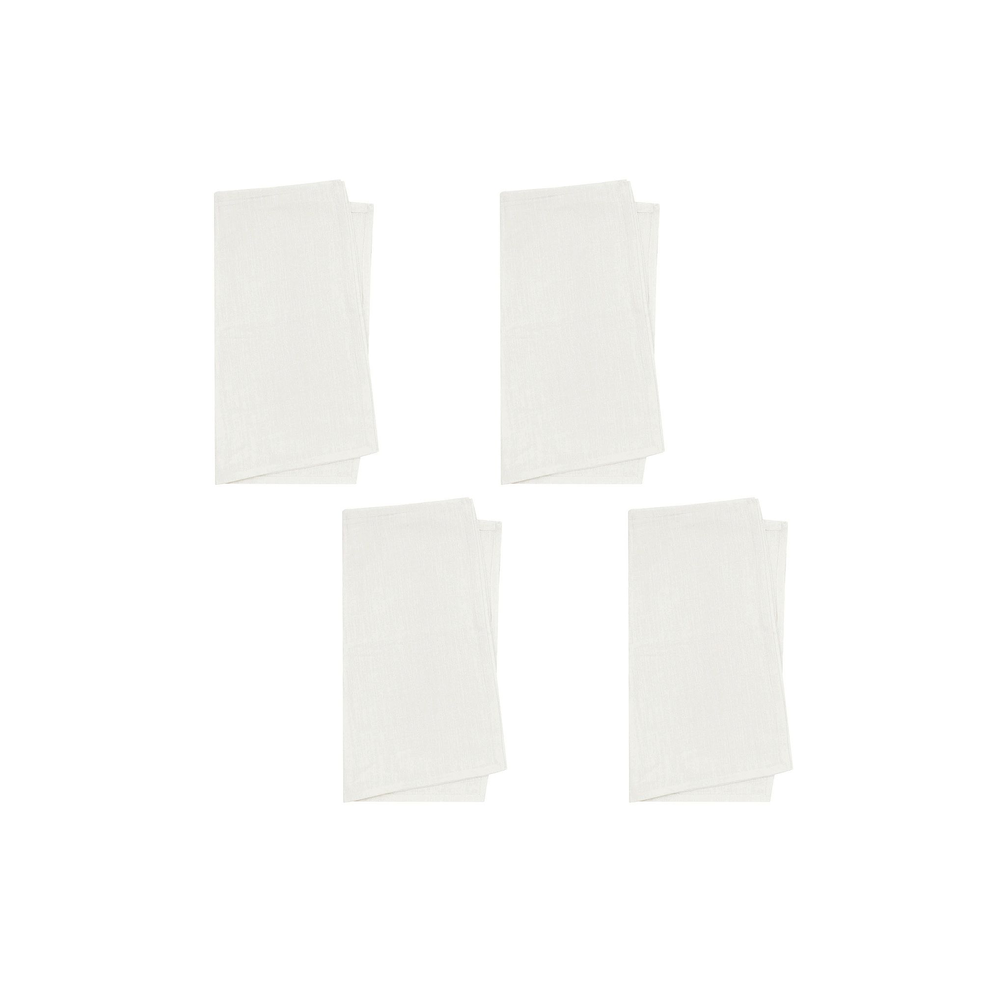 Mingle & Co. 4-Pack Woven Napkin Set, Ivory