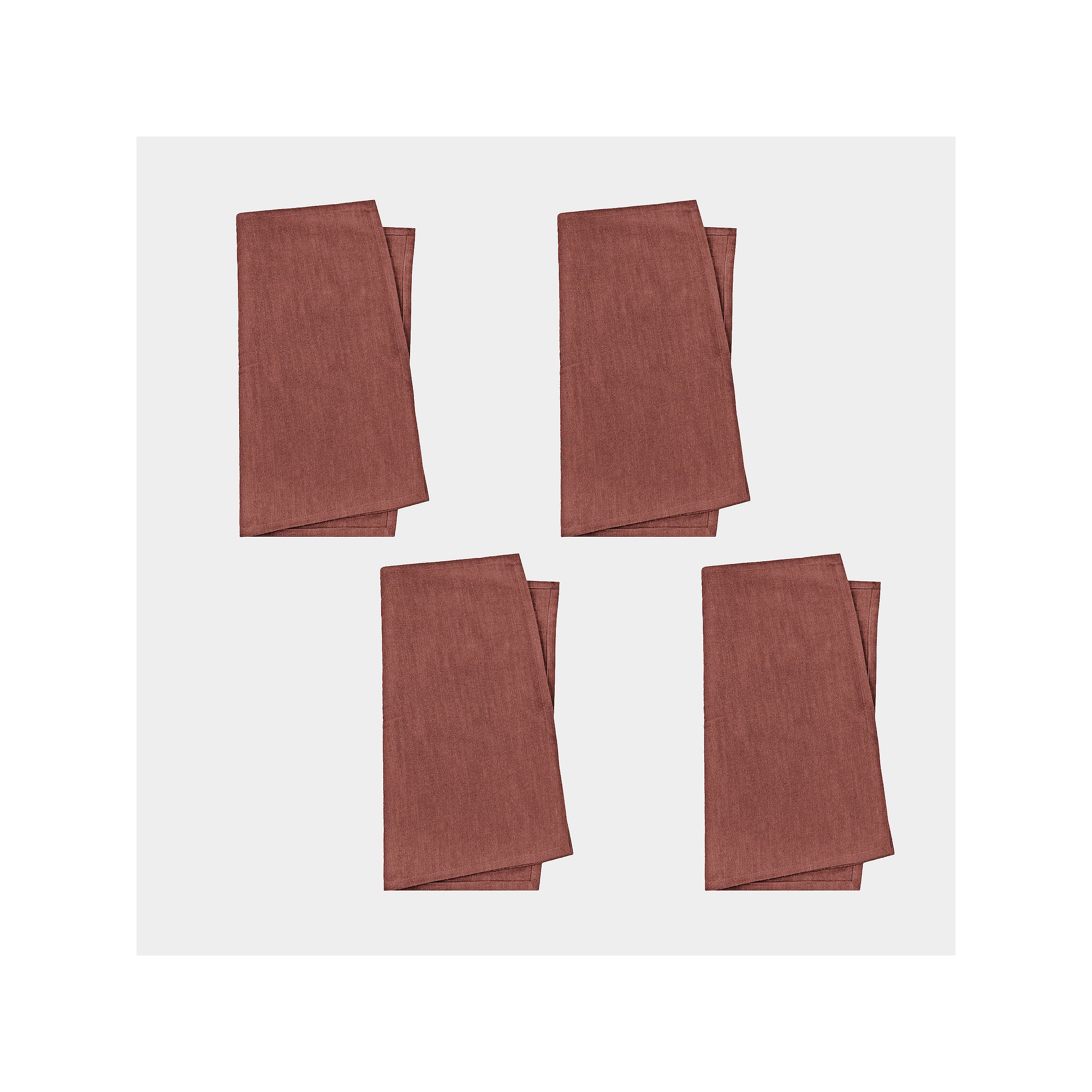 Mingle & Co. 4-Pack Woven Napkin Set, Red