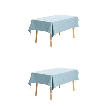 Rectangle Tablecloth With Fringe For Indoor And Outdoor 47" X 67"