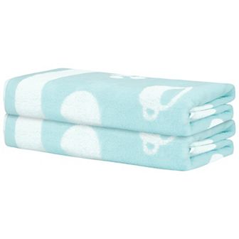 2 pc Bath Towel Set, Highly Absorbent And Quick Dry Cartoon Pattern Towels For Bathroom