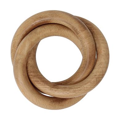 Mingle & Co. 4-Pack Three Ring Wood Napkin Ring Set