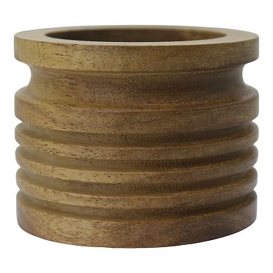 Mingle & Co. 4-Pack Turned Wood Napkin Ring Set