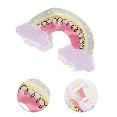 Fashion Cute Rainbow Clouds Hair Clips For Women 3.62"x1.89"x1.26" Purple