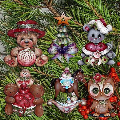 Spirit Of Christmas Wooden Clip-on Ornaments Set Of 6 By J. Mills-price