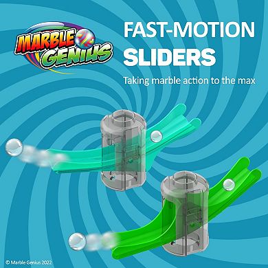 Marble Run Stunts Booster Set, Action Pieces Including New Patented Trampoline