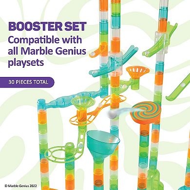 Marble Run Stunts Booster Set, Action Pieces Including New Patented Trampoline
