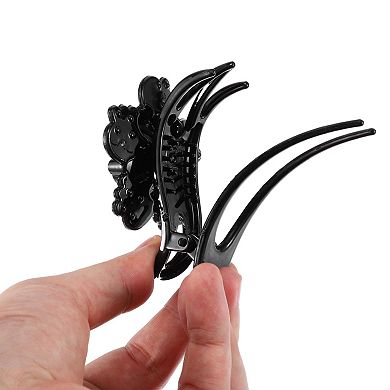 Grace Three-tooth Hairpin Hairdo Clips 3.54"x2.52"x1.97" Blue 1 Pcs