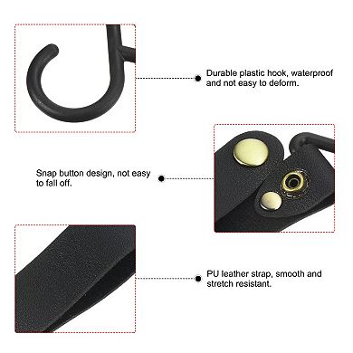 PU Leather S Shelf Hooks Camping Hook Hanger Plastic Outdoor Accessories