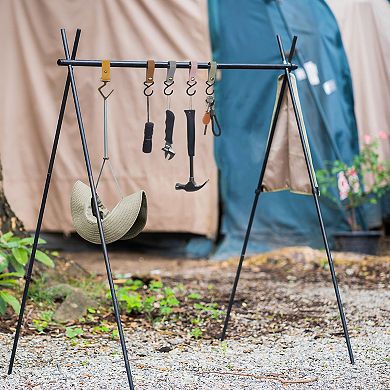 PU Leather S Shelf Hooks Camping Hook Hanger Plastic Outdoor Accessories