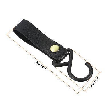 PU Leather S Shelf Hooks Camping Hook Hanger Plastic Outdoor Accessories