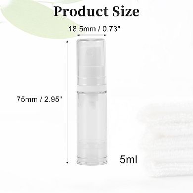 3pcs Airless Pump Bottles, 0.16 Oz Travel Pump Bottle Dispenser For Foundation