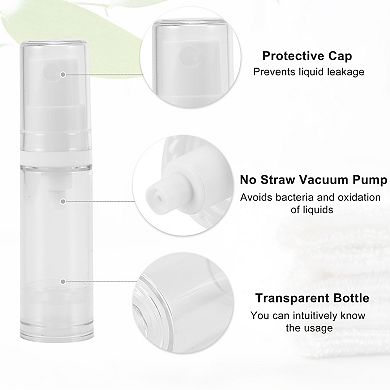 3pcs Airless Pump Bottles, 0.16 Oz Travel Pump Bottle Dispenser For Foundation