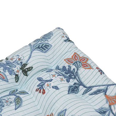 Mingle & Co. Reversible Square Chairpad Cushion with Ties