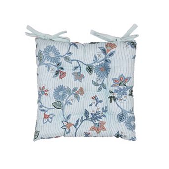 Mingle & Co. Reversible Square Chairpad Cushion with Ties