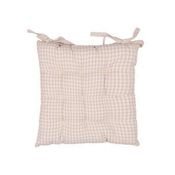 Mingle & Co. Reversible Square Chairpad Cushion with Ties