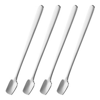 4 pc Espresso Spoons 5.9" Stainless Steel Square Coffee Spoon